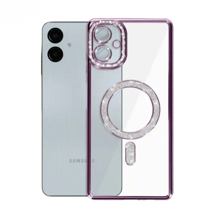Samsung Galaxy A06 Joke Simli Magneticsafe Kılıf - Derin Mor