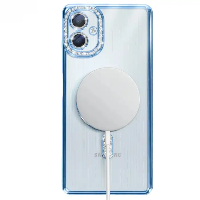 Samsung Galaxy A06 Joke Simli Magneticsafe Kılıf - Mavi