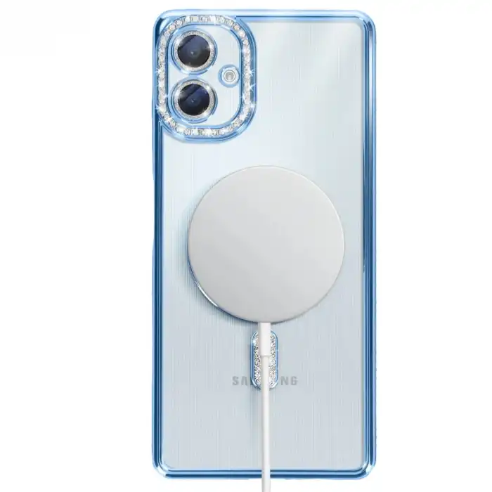 Samsung Galaxy A06 Joke Simli Magneticsafe Kılıf - Mavi