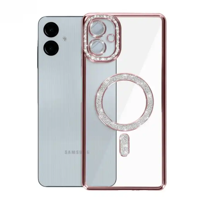 Samsung Galaxy A06 Joke Simli Magneticsafe Kılıf - Pembe