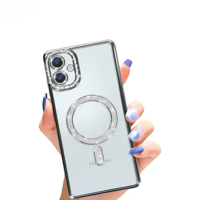 Samsung Galaxy A06 Joke Simli Magneticsafe Kılıf - Siyah
