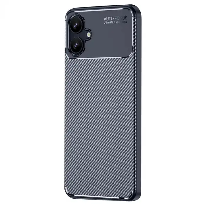 Samsung Galaxy A06 Kılıf Auto Focus Karbon Kapak - Lacivert