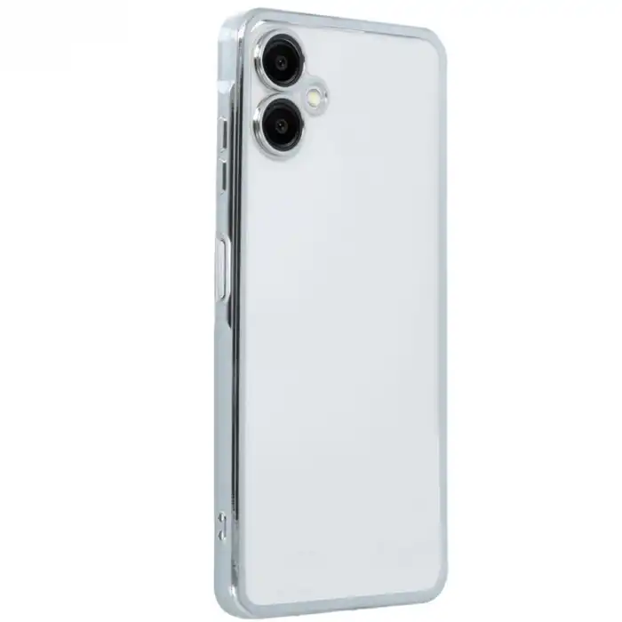 Samsung Galaxy A06 Kılıf Razer Lensli Silikon - Gümüş