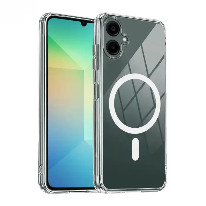 Samsung Galaxy A07 4g Combo Sert Şeffaf Magsafe Kapak - Şeffaf