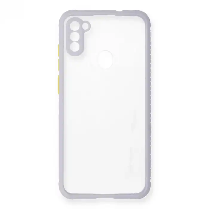 Samsung Galaxy A11 Kılıf Miami Şeffaf Silikon - Lila