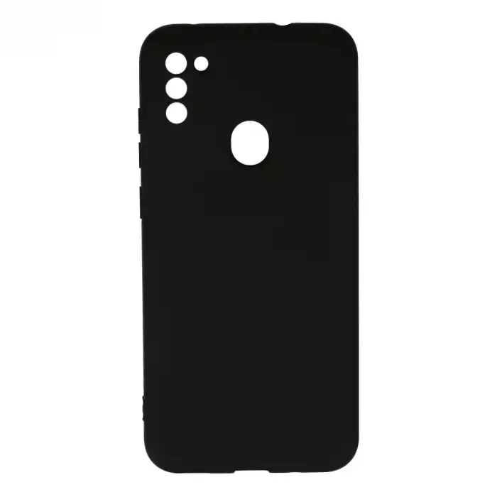 Samsung Galaxy A11 Kılıf Nano İçi Kadife Silikon - Siyah