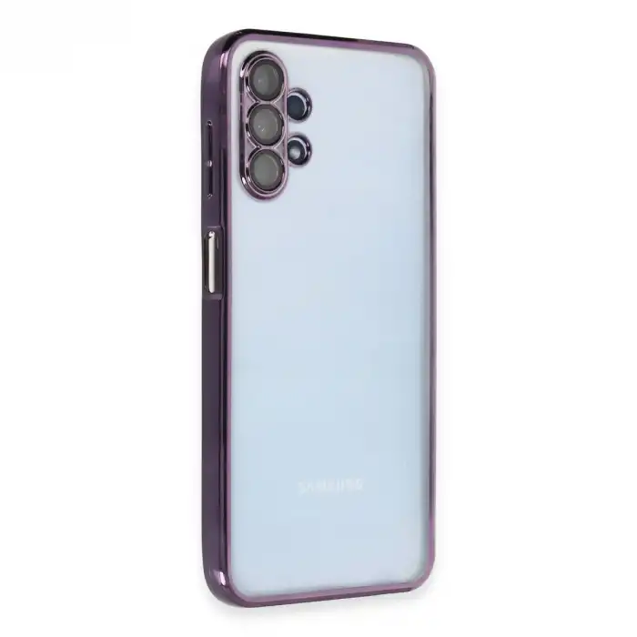 Samsung Galaxy A13 4g Kılıf Razer Lensli Silikon - Mor