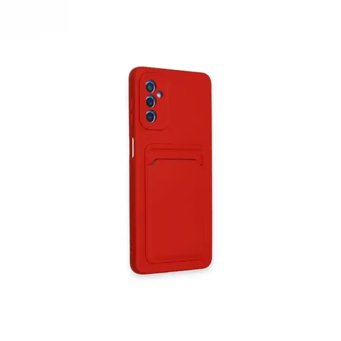 Samsung Galaxy A14 4g Kılıf Kelvin Kartvizitli Silikon - Kırmızı