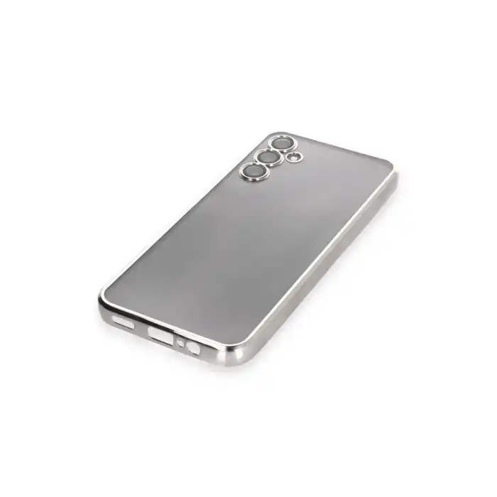 Samsung Galaxy A14 4g Kılıf Razer Lensli Silikon - Gümüş