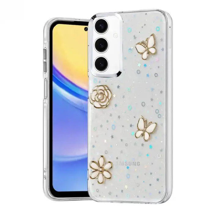 Samsung Galaxy A15 4g Fiyonk Desenli Kapak - Desen 10