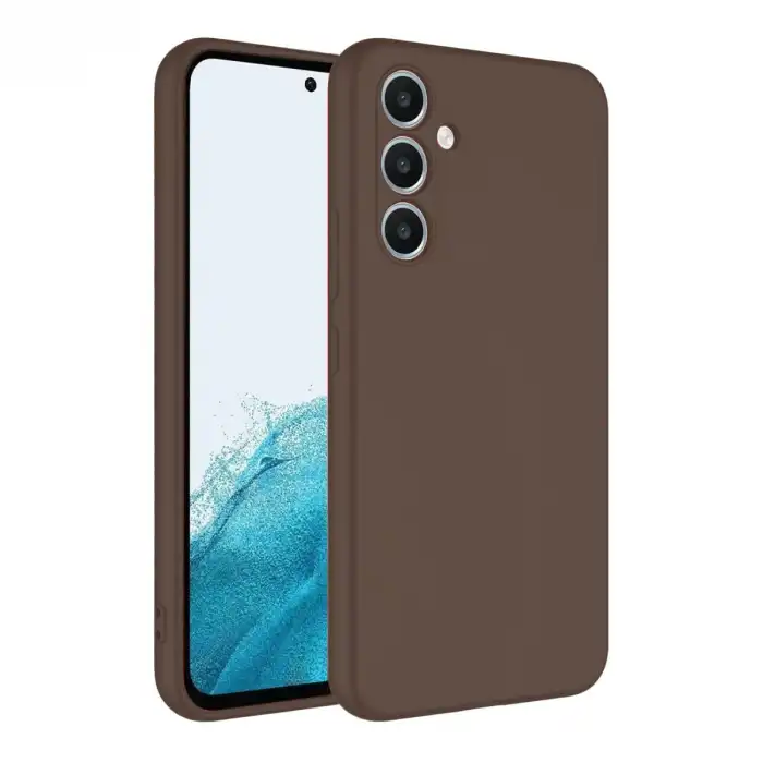 Samsung Galaxy A16 5g Kılıf First Silikon - Kahverengi