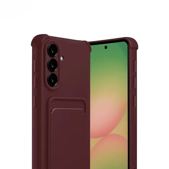Samsung Galaxy A17 5g Kelvin Kartvizitli Silikon - Bordo