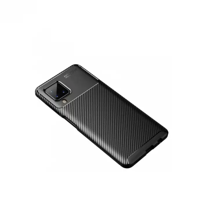 Samsung Galaxy A22 Kılıf Auto Focus Karbon Kapak - Siyah