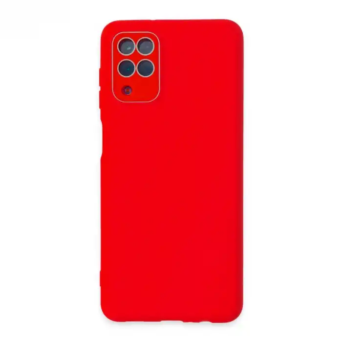 Samsung Galaxy A22 Kılıf Lansman Glass Kapak - Kırmızı