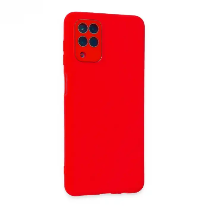 Samsung Galaxy A22 Kılıf Lansman Glass Kapak - Kırmızı