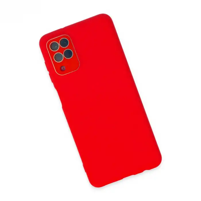 Samsung Galaxy A22 Kılıf Lansman Glass Kapak - Kırmızı