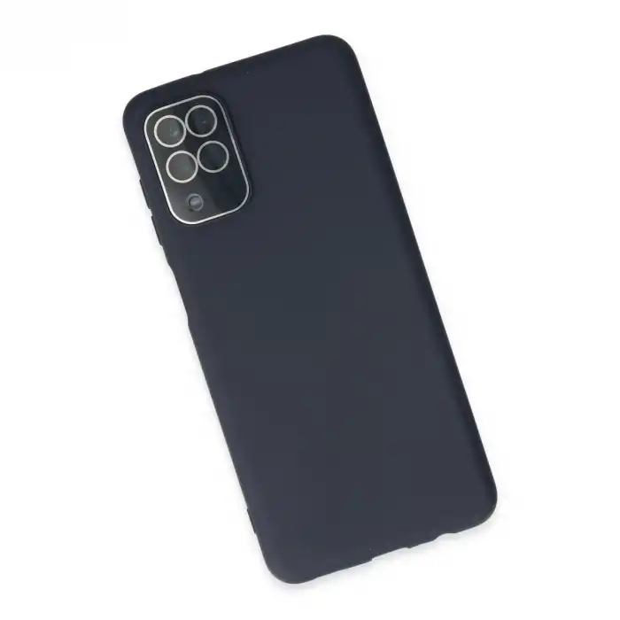 Samsung Galaxy A22 Kılıf Lansman Glass Kapak - Lacivert