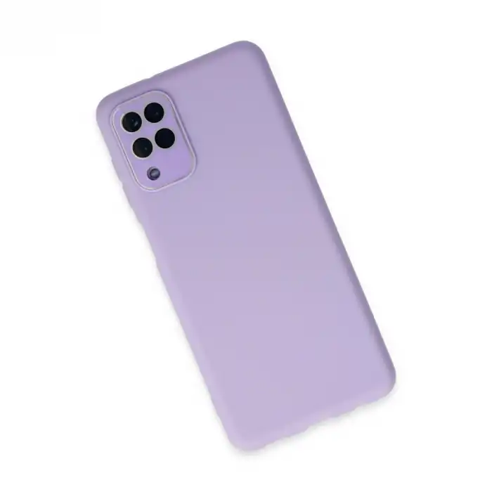 Samsung Galaxy A22 Kılıf Lansman Glass Kapak - Lila