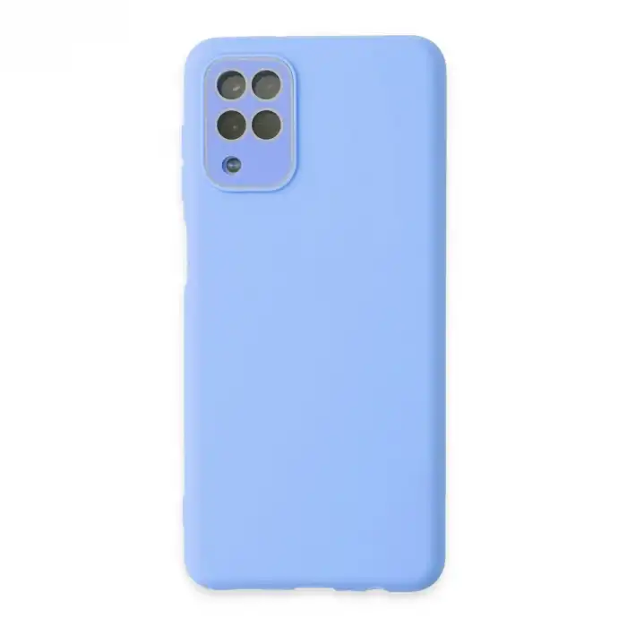 Samsung Galaxy A22 Kılıf Lansman Glass Kapak - Mavi