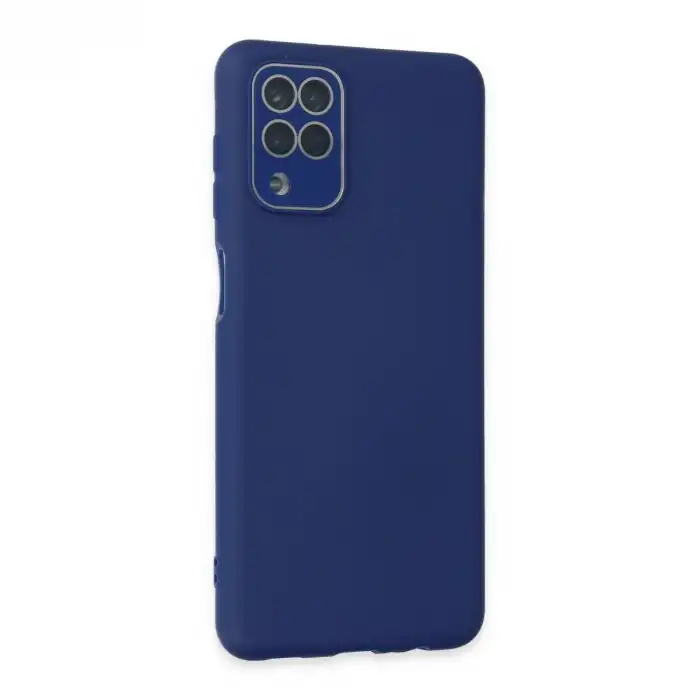 Samsung Galaxy A22 Kılıf Lansman Glass Kapak - Sky Blue