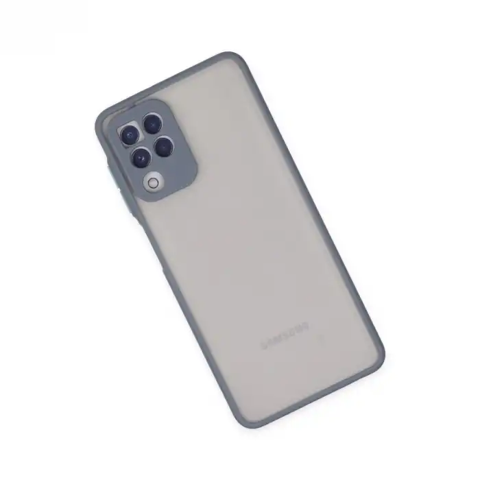 Samsung Galaxy A22 Kılıf Montreal Silikon Kapak - Gri