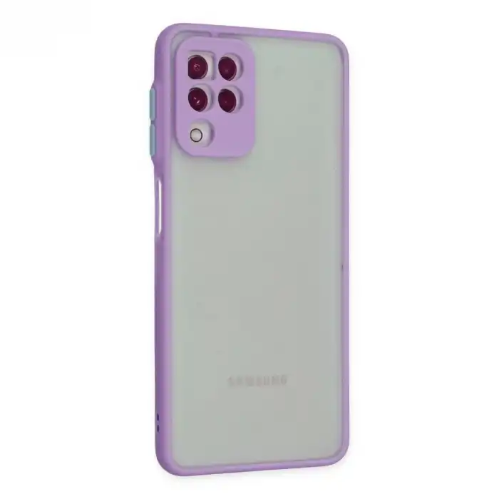 Samsung Galaxy A22 Kılıf Montreal Silikon Kapak - Mor
