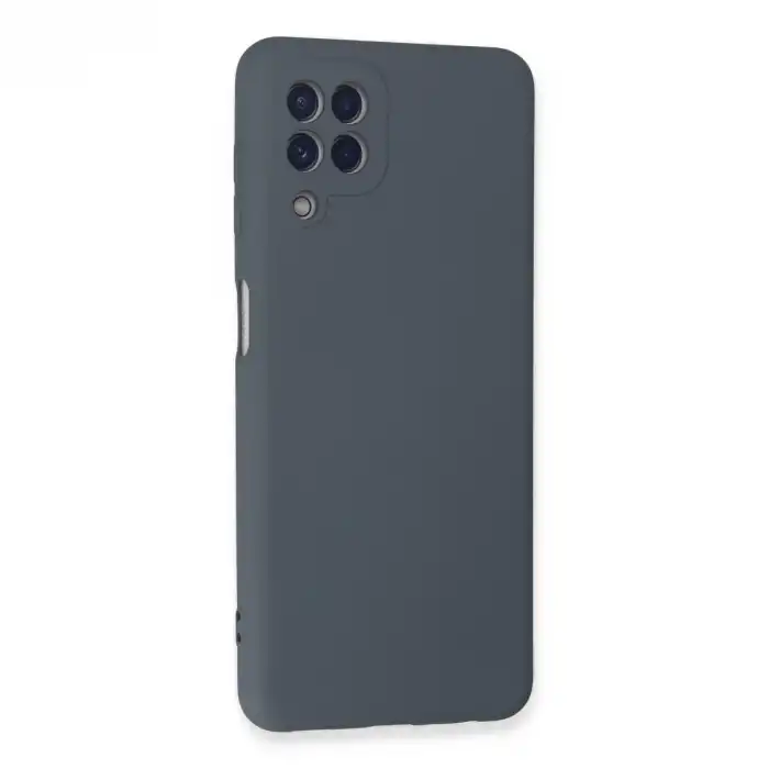 Samsung Galaxy A22 Kılıf Nano İçi Kadife Silikon - Gri