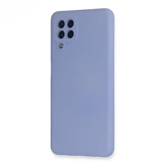 Samsung Galaxy A22 Kılıf Nano İçi Kadife Silikon - Lila