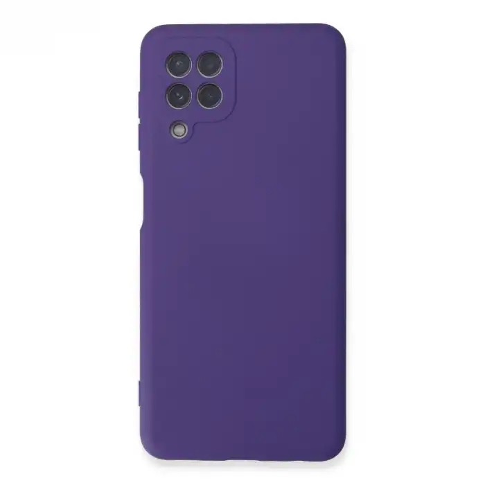Samsung Galaxy A22 Kılıf Nano İçi Kadife Silikon - Mor