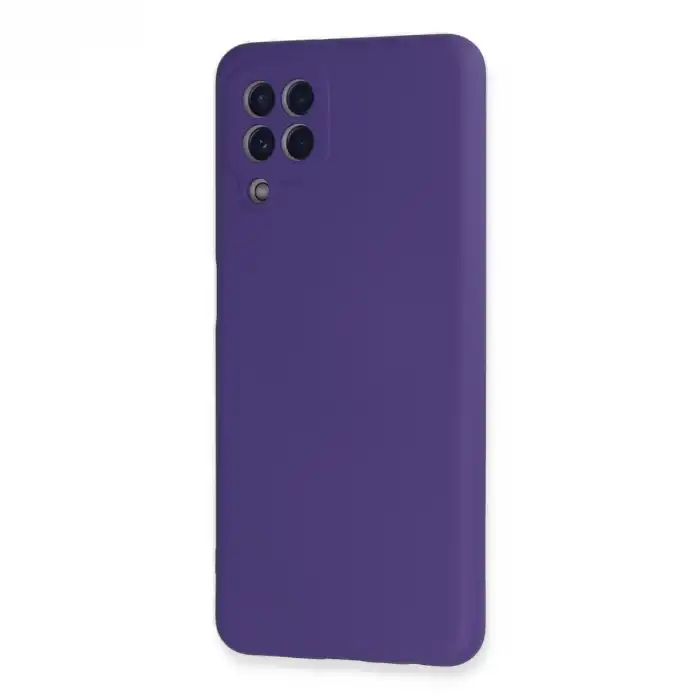 Samsung Galaxy A22 Kılıf Nano İçi Kadife Silikon - Mor