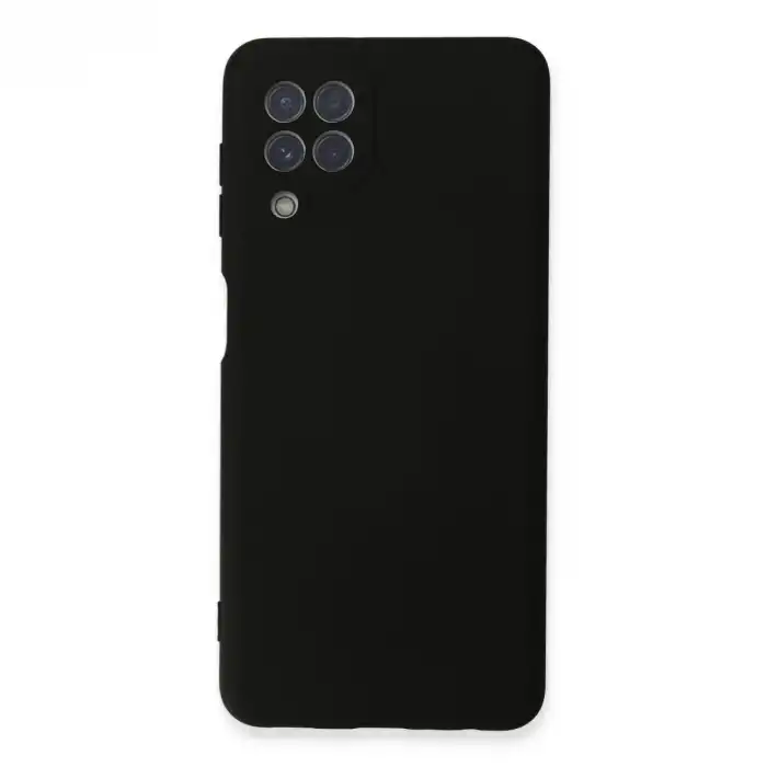 Samsung Galaxy A22 Kılıf Nano İçi Kadife Silikon - Siyah