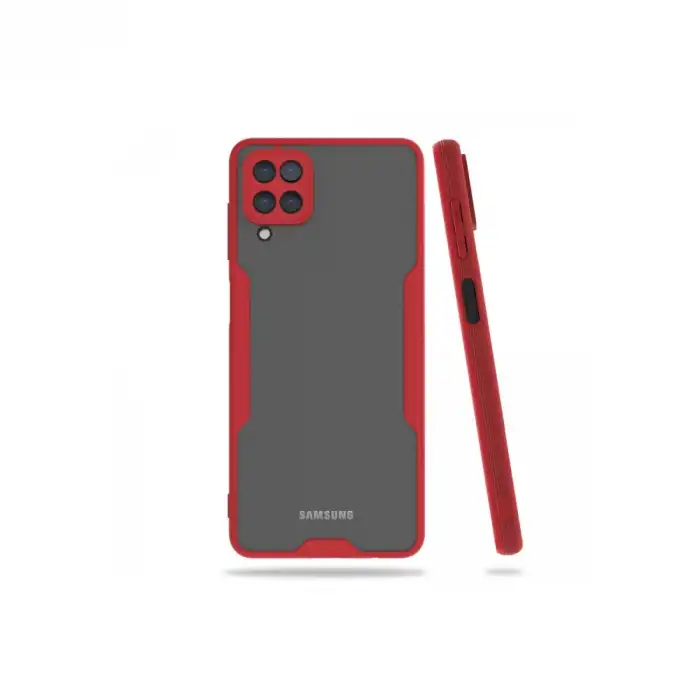 Samsung Galaxy A22 Kılıf Platin Silikon - Kırmızı