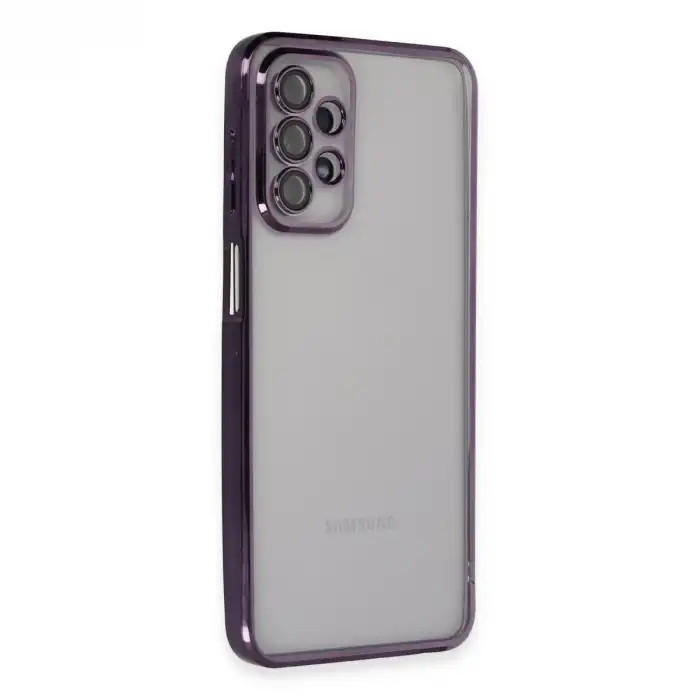 Samsung Galaxy A23 4g Kılıf Razer Lensli Silikon - Mor