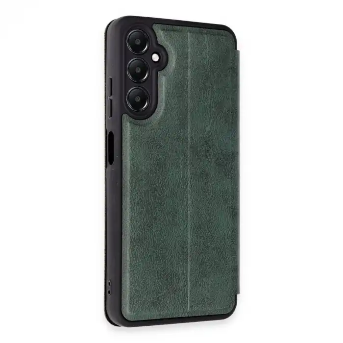 Samsung Galaxy A25 5g Kılıf Flip Cover - Koyu Yeşil