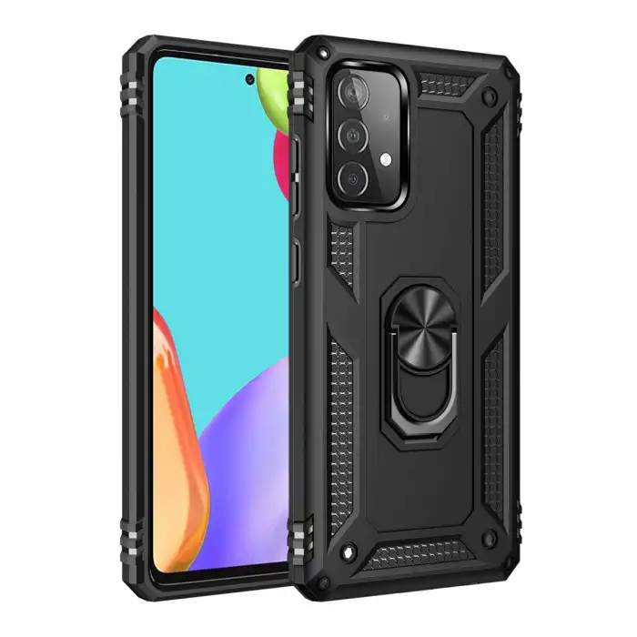 Samsung Galaxy A33 5g Kılıf Sofya Yüzüklü Silikon Kapak - Siyah