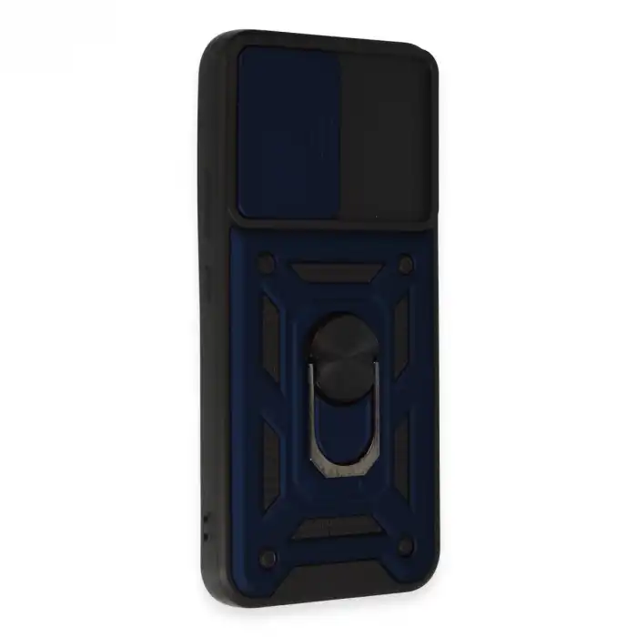 Samsung Galaxy A34 5g Kılıf Pars Lens Yüzüklü Silikon - Lacivert