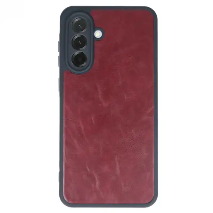 Samsung Galaxy A35 5g Kılıf Aras Deri Kapak - Bordo
