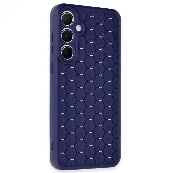 Samsung Galaxy A35 5g Kılıf Petek Silikon Kapak - Lacivert