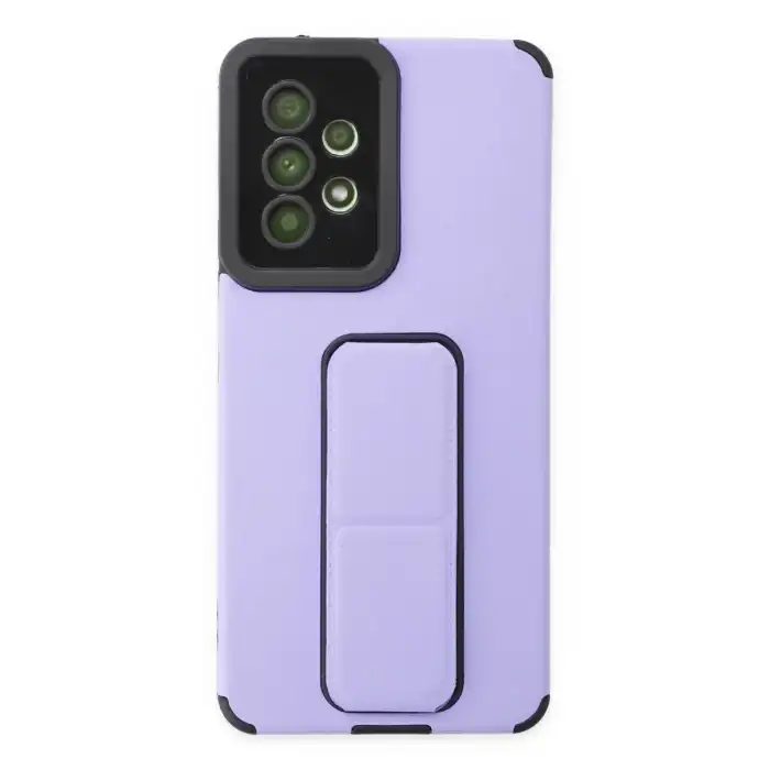 Samsung Galaxy A53 5g Kılıf Mega Standlı Silikon - Lila