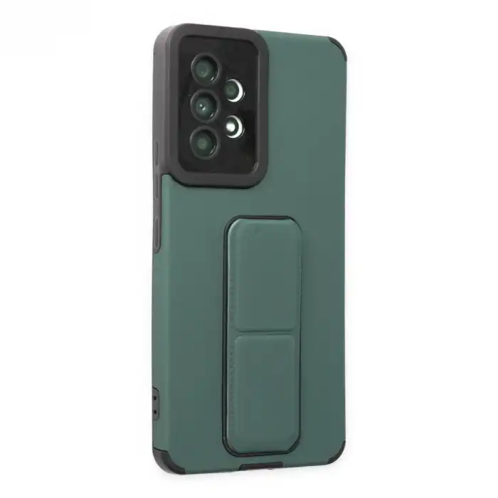 Samsung Galaxy A53 5g Kılıf Mega Standlı Silikon - Yeşil