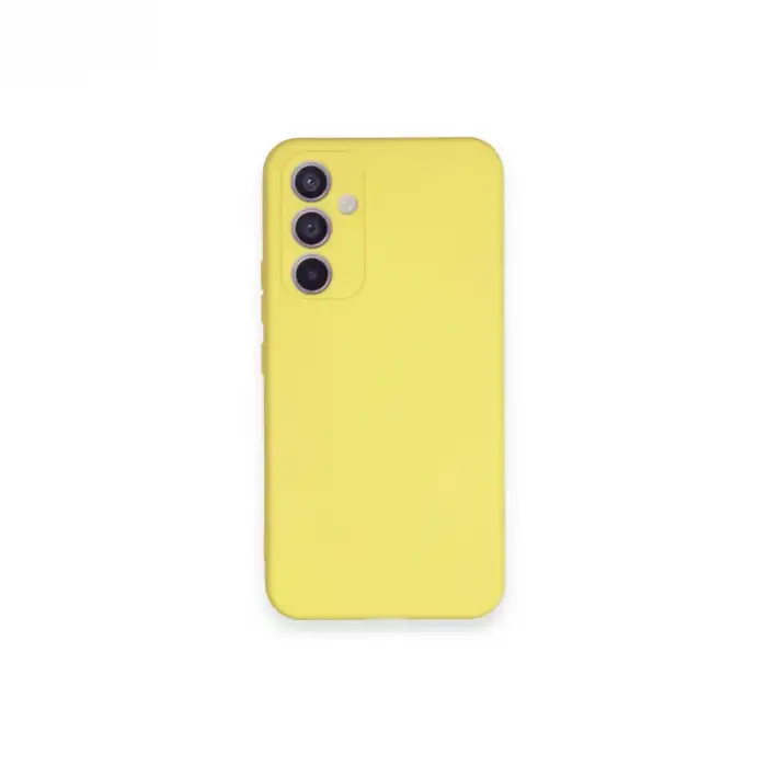 Samsung Galaxy A54 5g Kılıf Nano İçi Kadife Silikon - Sarı