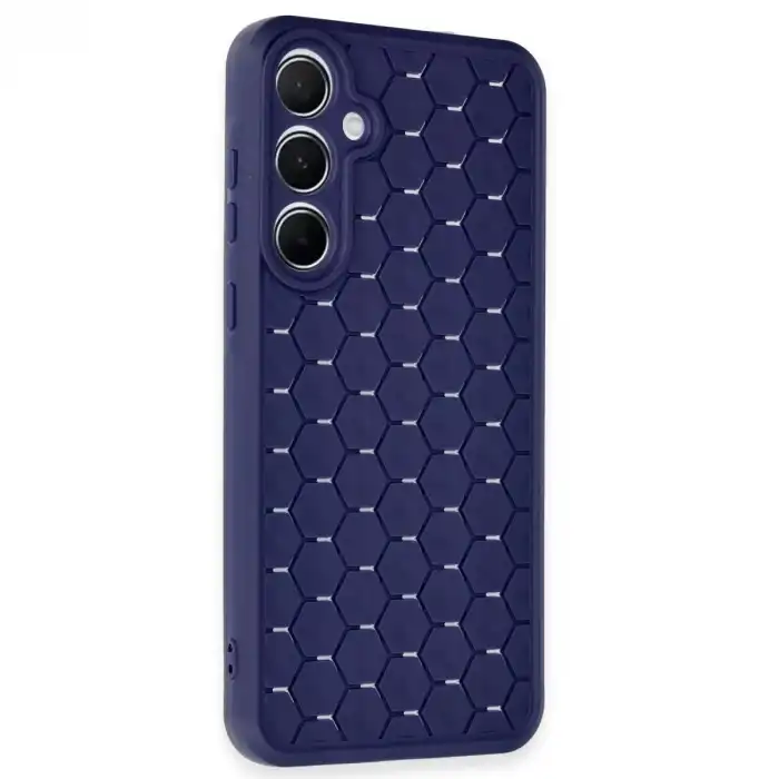 Samsung Galaxy A55 5g Kılıf Petek Silikon Kapak - Lacivert
