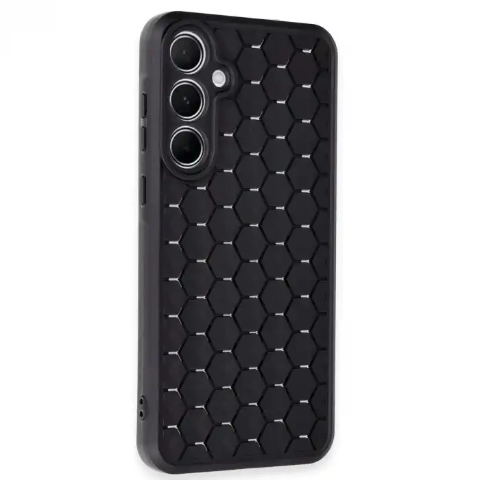 Samsung Galaxy A55 5g Kılıf Petek Silikon Kapak - Siyah