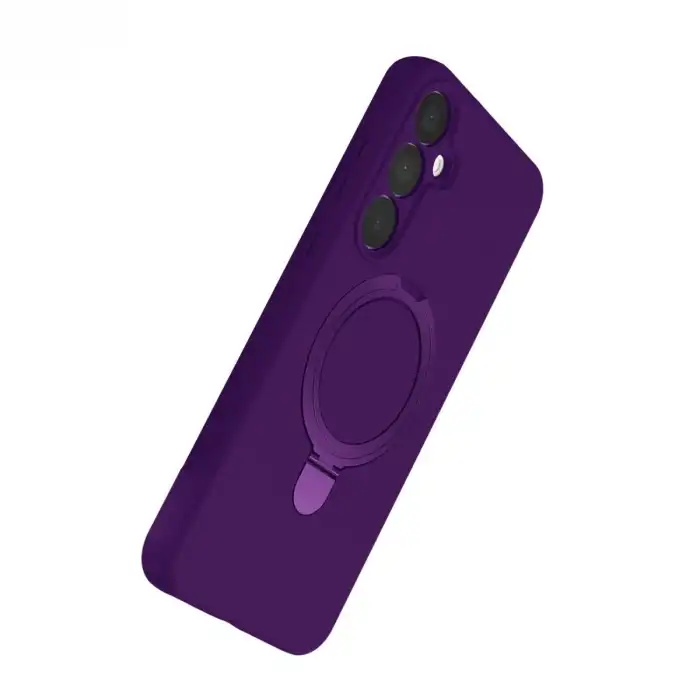 Samsung Galaxy A55 5g Regal Magsafe Standlı Kapak - Derin Mor