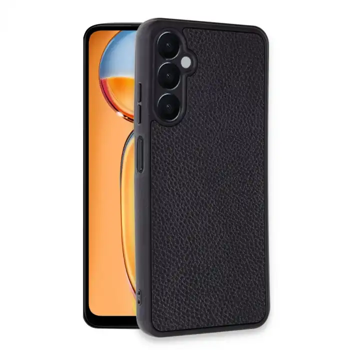 Samsung Galaxy A56 Kılıf Aras Deri Kapak - Siyah