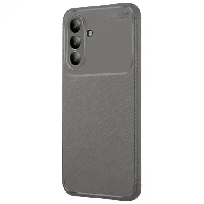 Samsung Galaxy A56 Kılıf Auto Focus Karbon Kapak - Gri