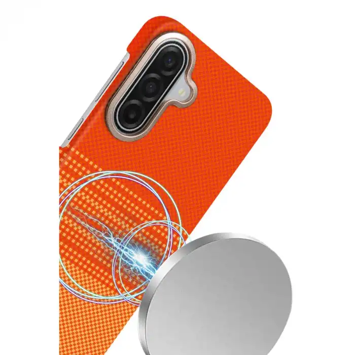 Samsung Galaxy A56 Vega Magsafe Kapak - Turuncu