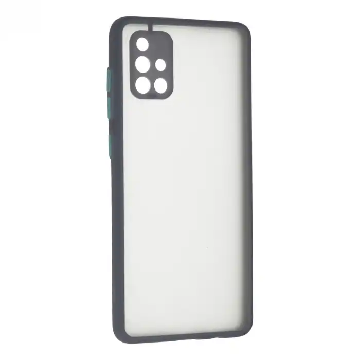 Samsung Galaxy A71 Kılıf Montreal Silikon Kapak - Gri