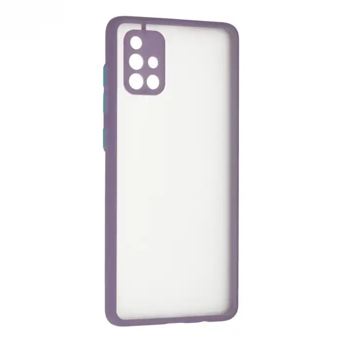 Samsung Galaxy A71 Kılıf Montreal Silikon Kapak - Mor