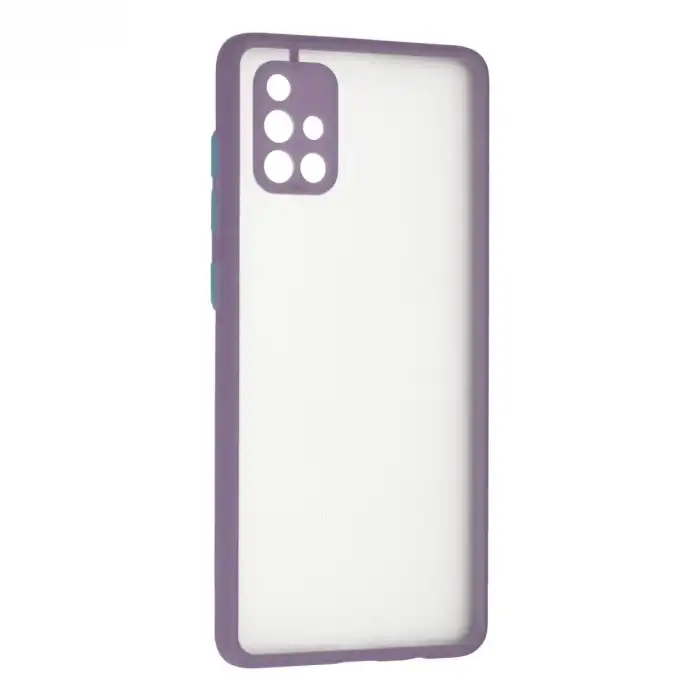 Samsung Galaxy A71 Kılıf Montreal Silikon Kapak - Mor